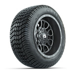 GTW&reg; Volt Gunmetal 12 in Wheels with 215/ 40-12 Excel Classic Street Tires - Set of 4