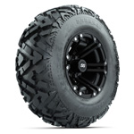 GTW&reg; Specter Matte Black 12 in Wheels with 25X10-12 Barrage Mud Tires - Set of 4