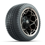 GTW&reg; Nexus Black with Bronze Face 12 in Wheels with 205/ 30-12 Fusion Street Tires - Set of 4