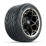 GTW&reg; Nexus Black/ Bronze 12 in Wheels with 215/ 40-R12 Fusion GTR Street Tires - Set of 4