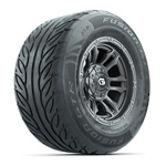 GTW&reg; Shogun Gunmetal 12 in Wheels with 255/ 55-R12 Fusion GTR Street Tires - Set of 4