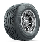 GTW&reg; Shogun Chrome 12 in Wheels with 255/ 55-R12 Fusion GTR Street Tires - Set of 4