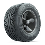 GTW&reg; Godfather Matte Gray 12 in Wheels with 255/ 55-R12 Fusion GTR Street Tires - Set of 4