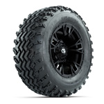 GTW&reg; Vandal Matte Black/ Machined 12 in Wheels with 23X10-12 Rogue All-Terrain Tires - Set of 4