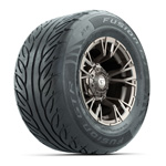 GTW&reg; Vandal Bronze/ Machined 12 in Wheels with 255/ 55-R12 Fusion GTR Street Tires - Set of 4