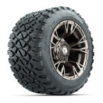 GTW&reg; Vandal Bronze/ Machined 12 in Wheels with 20X10-12 Nomad A/ T Tires -  Set of 4