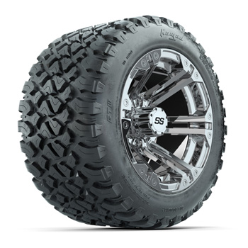 BuggiesUnlimited.com; GTW&reg; Specter Chrome 12 in Wheels with 20X10-12 Nomad A/ T Tires - Set of 4