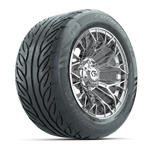 GTW&reg; Stellar Chrome 14 in Wheels with 255/ 45-R14 Fusion GTR Street Tires - Set of 4