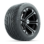 GTW&reg; Specter Black/ Machined 14 in Wheels with 255/ 45-R14 Fusion GTR Street Tires - Set of 4