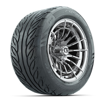 BuggiesUnlimited.com; GTW® Boost Chrome 14 in Wheels with 255/ 45-R14 Fusion GTR Street Tires - Set of 4