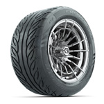 GTW&reg; Boost Chrome 14 in Wheels with 255/ 45-R14 Fusion GTR Street Tires - Set of 4