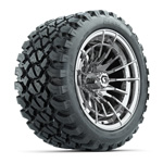 GTW&reg; Boost Chrome 14 in Wheels with 23X10-R14 Nomad A/ T Tires - Set of 4