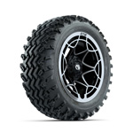GTW Nexus Black/ Silver 14 in Wheels with 23X10.00-14 Rogue All-Terrain Tires - Set of 4