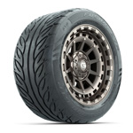 GTW&reg; Barricade Bronze 14 in Wheels with 255/ 45-R14 Fusion GTR Street Tires - Set of 4