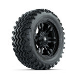 GTW Shogun Gloss Black 14 in Wheels with 23X10.00-14 Rogue All-Terrain Tires - Set of 4