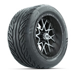 GTW&reg; Vortex 2 Matte Gray/ Machined 14 in Wheels with 255/ 45-R14 Fusion GTR Street Tires - 4 Set