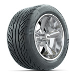 GTW&reg; Godfather Chrome 14 in Wheels with 255/ 45-R14 Fusion GTR Street Tires - Set of 4