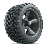 GTW&reg; Godfather Matte Gray 14 in Wheels with 23X10-R14 Nomad All-Terrain Tires - Set of 4