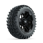 GTW Graffiti Gloss Black 14 in Wheels with 23X10.00-14 Rogue All-Terrain Tires - Set of 4