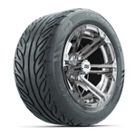 GTW&reg; Specter Chrome 14 in Wheels with 255/ 45-R14 Fusion GTR Street Tires - Set of 4