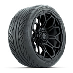 GTW Bravo Matte Black 15 in Wheels with 215/ 40-R15 Fusion GTR Steel Belt Street Tires - Set of 4