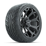 GTW Raven Matte Gray/ Ball Mill 15 in Wheels with 215/ 40-R15 Fusion GTR Street Tires - Set of 4