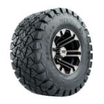 GTW Specter Black and Machined Wheels with 22in Timberwolf Mud Tires - 10 Inch