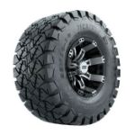 GTW Tempest Machined/ Black 10 in Wheels with 22 in Timberwolf Mud Tires - Set of 4