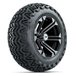 GTW Specter Black and Machined Wheels with 23in Predator A-T Tires - 14 Inch
