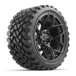 Flow Form Evolution 15 in Matte Black Wheels with 23x10-R15 Nomad Off Road Tires - Set of 4
