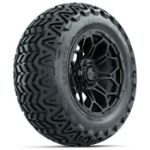 GTW Matte Black Bravo 14 in Wheels with 23x10-14 GTW Predator All-Terrain Tires - Set of 4