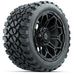 GTW Bravo Matte Black 14 in Wheels with 23x10-14 Nomad All-Terrain Tires - Set of 4