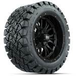 GTW Matte Black Diesel 14 in Wheels with 22x10-14 Timberwolf All-Terrain Tires - Set of 4