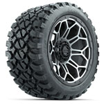 GTW Bravo Matte Gray/ Machined 14 in Wheels with 23x10-14 Nomad All-Terrain Tires - Set of 4