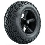 GTW Black Godfather 14 in Wheels with 23x10-14 GTW Predator All-Terrain Tires - Set of 4
