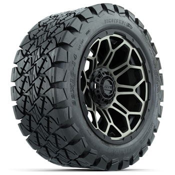 BuggiesUnlimited.com; GTW Bronze/ Black Bravo 14 in Wheels with 22x10-14 Timberwolf All-Terrain Tires - Set of 4