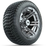 GTW Chrome Specter 12 in Wheels with 215/ 40-12 Excel Classic Street Tires - Set of 4