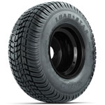 GTW Steel Matte Black 3:5 Offset 10 in Wheels with 205/ 65-10 Kenda Load Star Street Tires - Set of 4