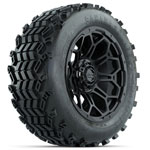 GTW Matte Black Bravo 14 in Wheels with 23x10-14 Sahara Classic All-Terrain Tires - Set of 4