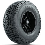GTW Storm Trooper Gloss Black 10 in Wheels with 205/ 65-10 Kenda Load Star Tires - Set of 4