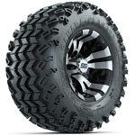 GTW Storm Trooper Machined/ Black 10 in Wheels with 20 in Sahara Classic All Terrain Tires - Set of 4