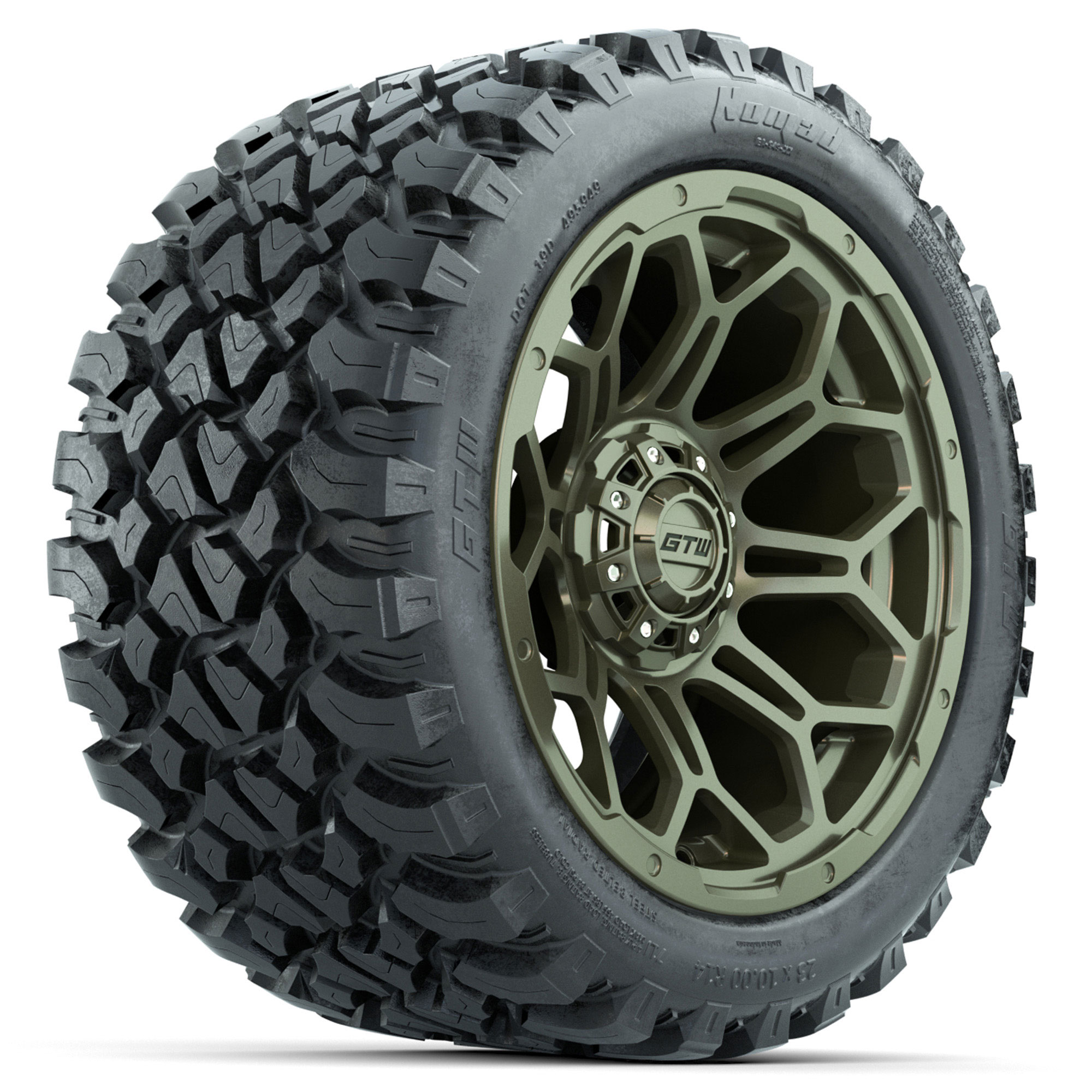 GTW Bravo Matte Recon Green 14 in Wheels with 23x10-14 Nomad All ...