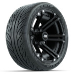 GTW Specter Matte Black 14 in Wheels with 205/ 40-R14 Fusion GTR street Tires - Set of 4