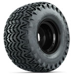GTW Black Steel 10 in Wheels with 22 in Predator All-Terrain Tires - Set of 4