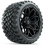 GTW Bravo Matte Black 15 in Wheels with 23 in Nomad All Terrain Tires - Set of 4