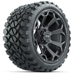 GTW Raven Matte Gray 15 in Wheels with 23 in Nomad All Terrain Tires