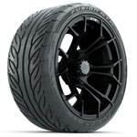 GTW Spyder Matte Black 15 in Wheels with Fusion GTR Lo-Pro Street Tires - Set of 4