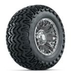 GTW Stellar Chrome 12 in Wheels with 23x10.5-12 Predator All-Terrain Tires - Set of 4