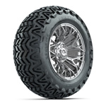 GTW Stellar Chrome 14 in Wheels with 23x10-14 Predator All-Terrain Tires - Set of 4