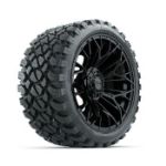 GTW Stellar Black 15 in Wheels with 23x10-R15 Nomad All-Terrain Tires - Set of 4